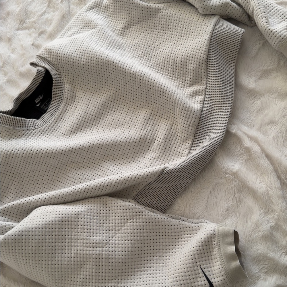 Nike Light Gray Textured Sweatshirt